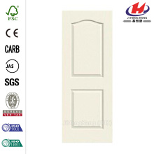 30 in. x 80 in. Woodgrain 2-Panel Eyebrow Top Painted Molded Interior Door Slab